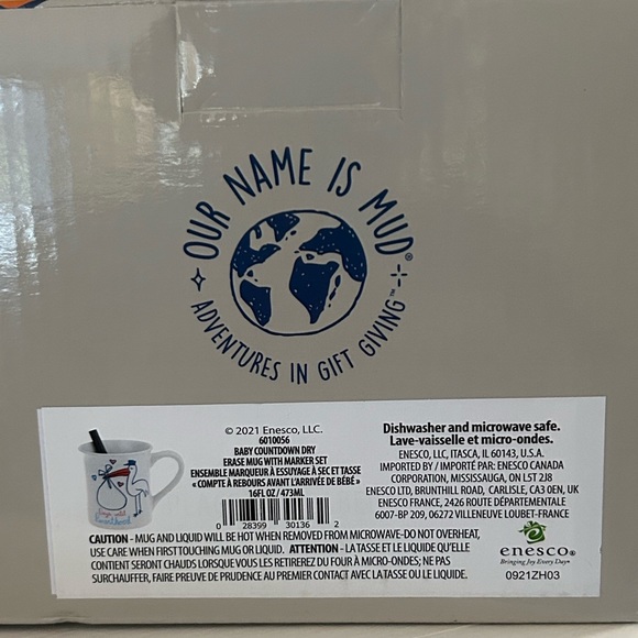 NEW Our Name Is Mud “Days Until Parenthood” Dry Erase Mug - Picture 8 of 8